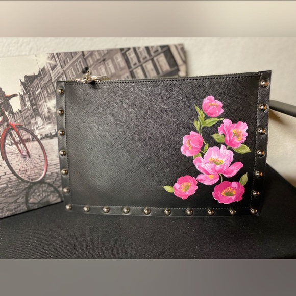 BHWM floral studded clutch